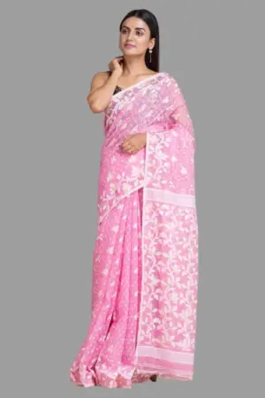 Dhakai Belpata Jamdani Pink