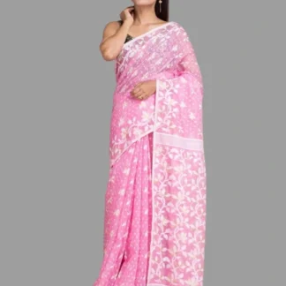 Dhakai Belpata Jamdani Pink