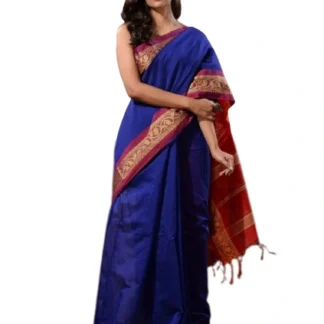 Vandana Handloom Saree (Blue)