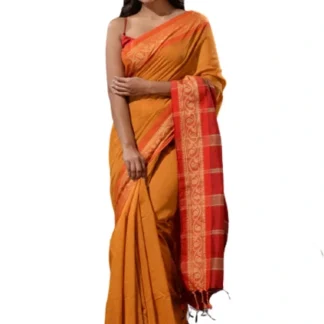Vandana Handloom Saree (Yellow)