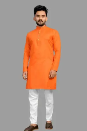Orange Kurta for Men in Best Ethnic Wear