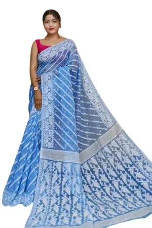 Fashion trends Soft Jamdani (Sky Blue)