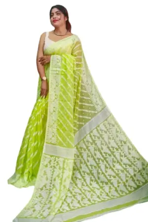 Fashion trends Soft Jamdani (Light Green)