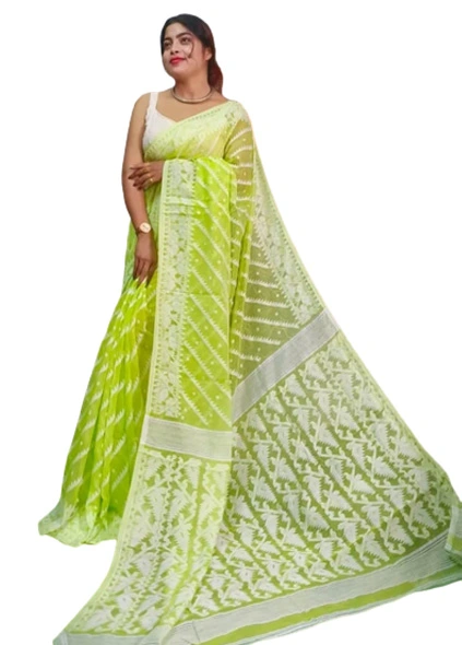 Fashion trends Soft Jamdani (Light Green)