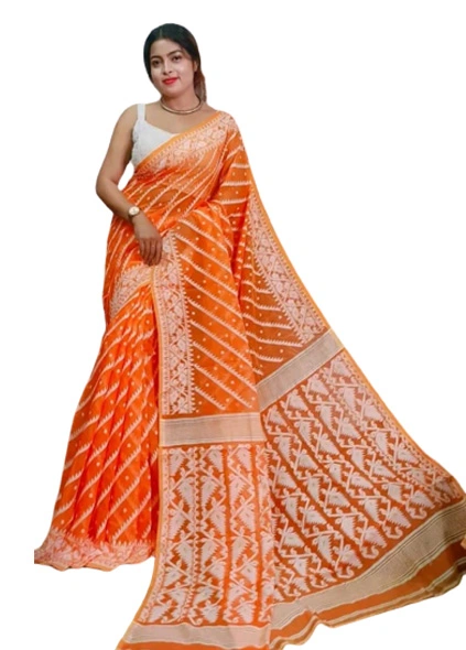 Fashion trends Soft Jamdani (Orange)