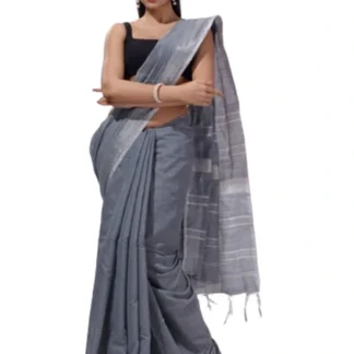 OMG Spacial Ash Handloom Saree
