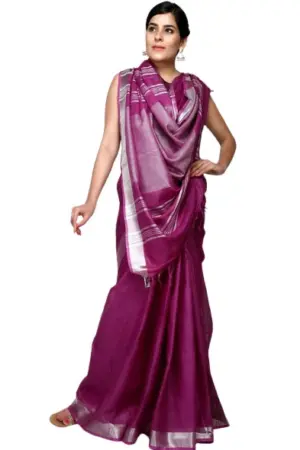 OMG Spacial Magenta Handloom Saree