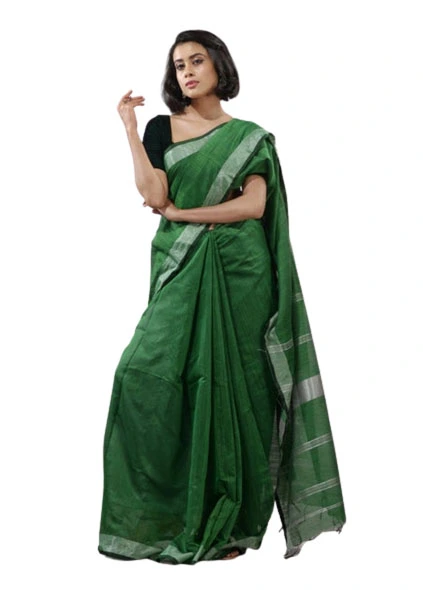 OMG Spacial Green Handloom Saree