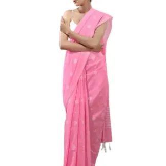 Khadi Organic Cotton Saree (Pink)
