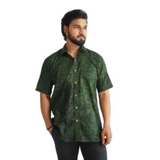 Batik Print Shirt Green