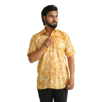 Batik Print Shirt Yellow